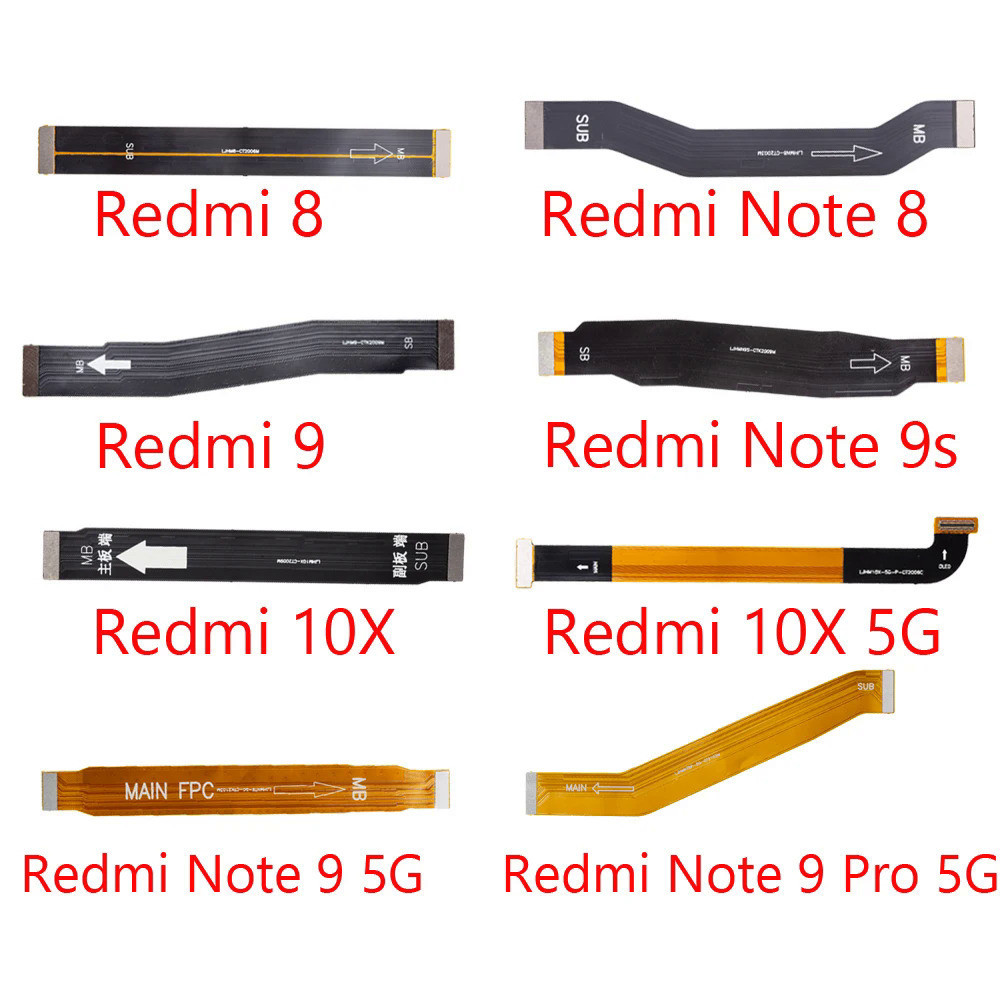 สําหรับ Xiaomi Redmi 9 8 10X Note 8 9S Pro เมนบอร์ดเชื่อมต่อ USB หน้าจอ LCD สายเคเบิลอ่อน