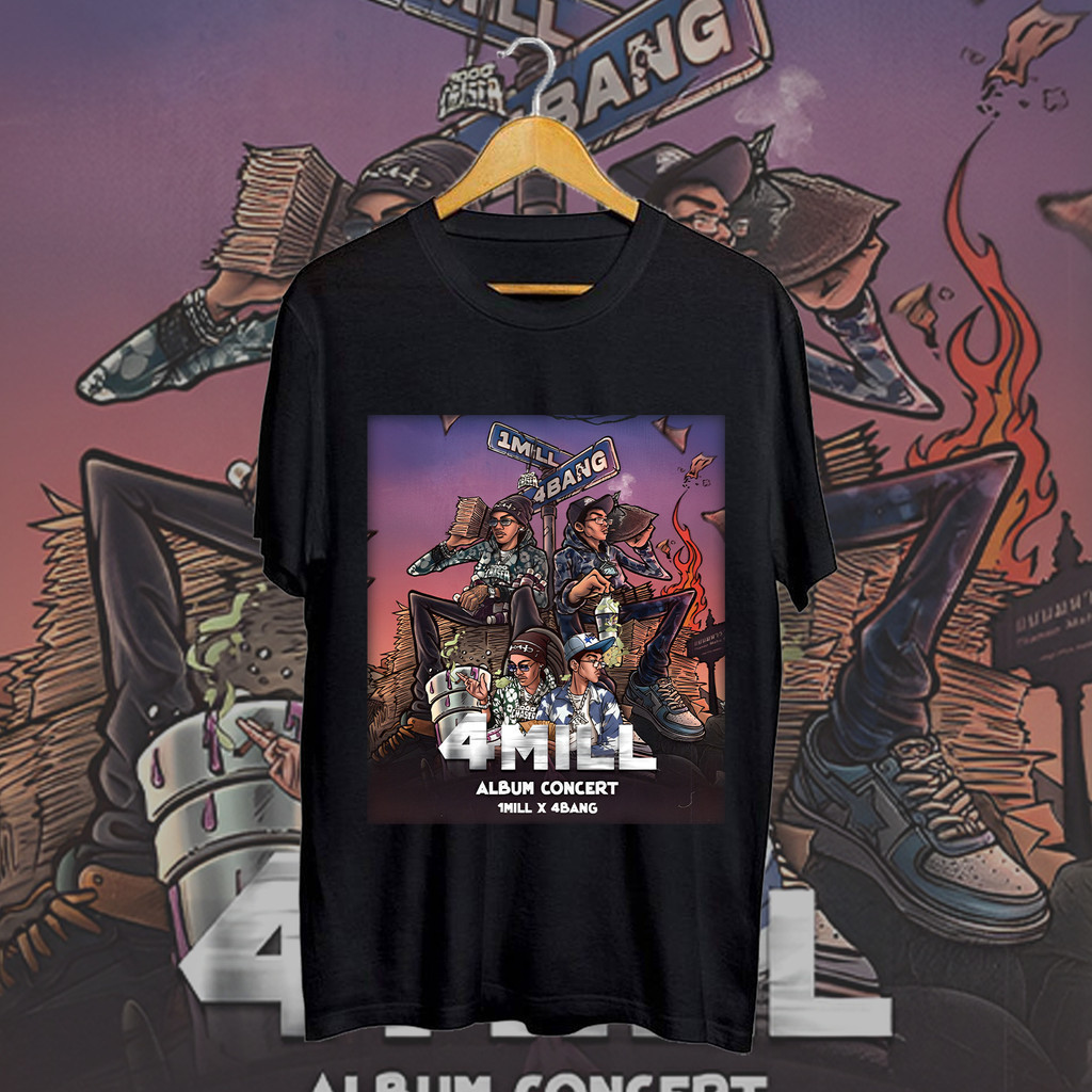 2024 4MILL อัลบั้มคอนเสิร์ต 1MILL X 4BANG เสื้อยืด