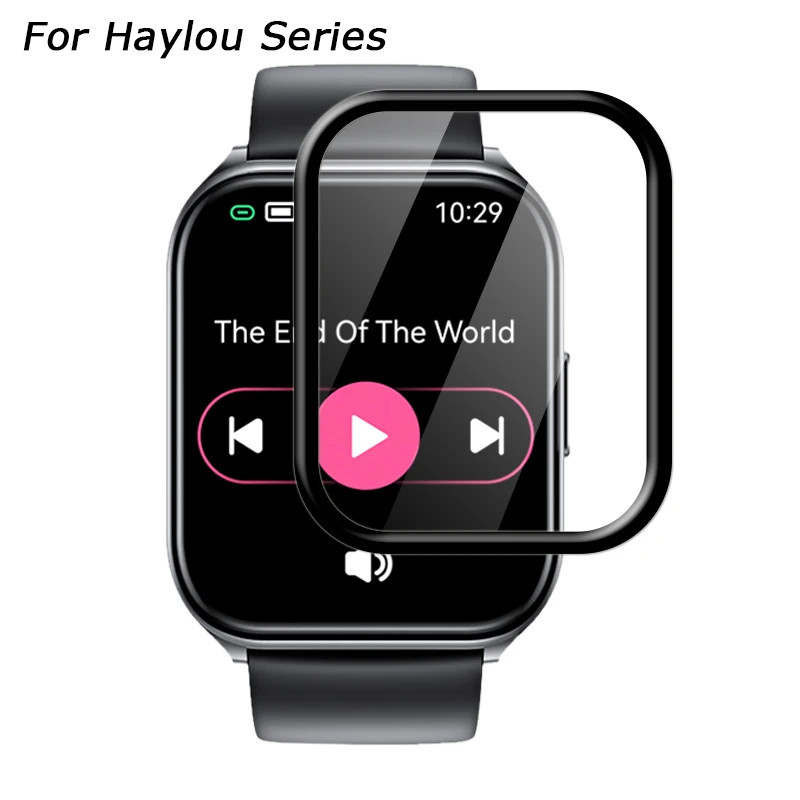 ฟิล์มกระจกนิรภัยกันรอยนิ้วมือ ขอบสีดํา สําหรับ Haylou LS16 LS13 LS12 LS11 LS10 LS09B LS09A 700D HD H