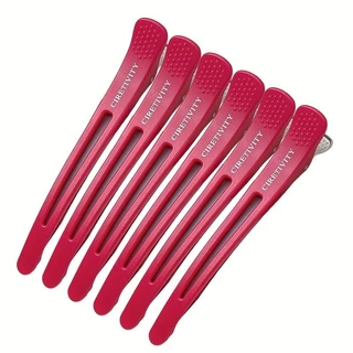 หกชิ้น Hairpins คลิปพาร์ทิชันลื่น Duckbill คลิปตัดผมทรงผม Fixing แต่งหน้าล้างหน้า Bangs Clipping ﻿