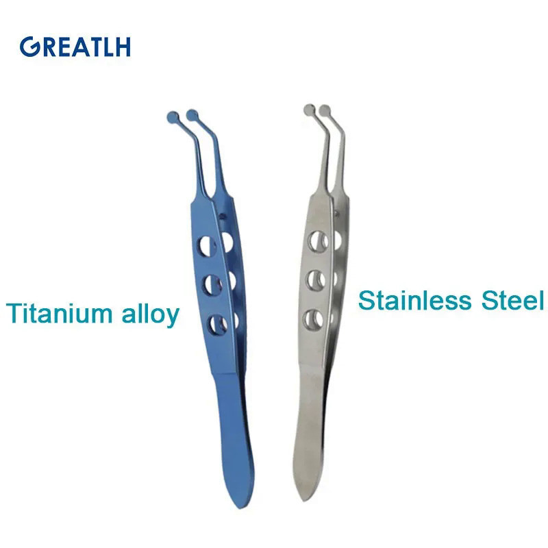 1pcs Ophthalmic Massage Forcep Stainless Titanium Ophthalmic Tweezers Ophthalmic trument