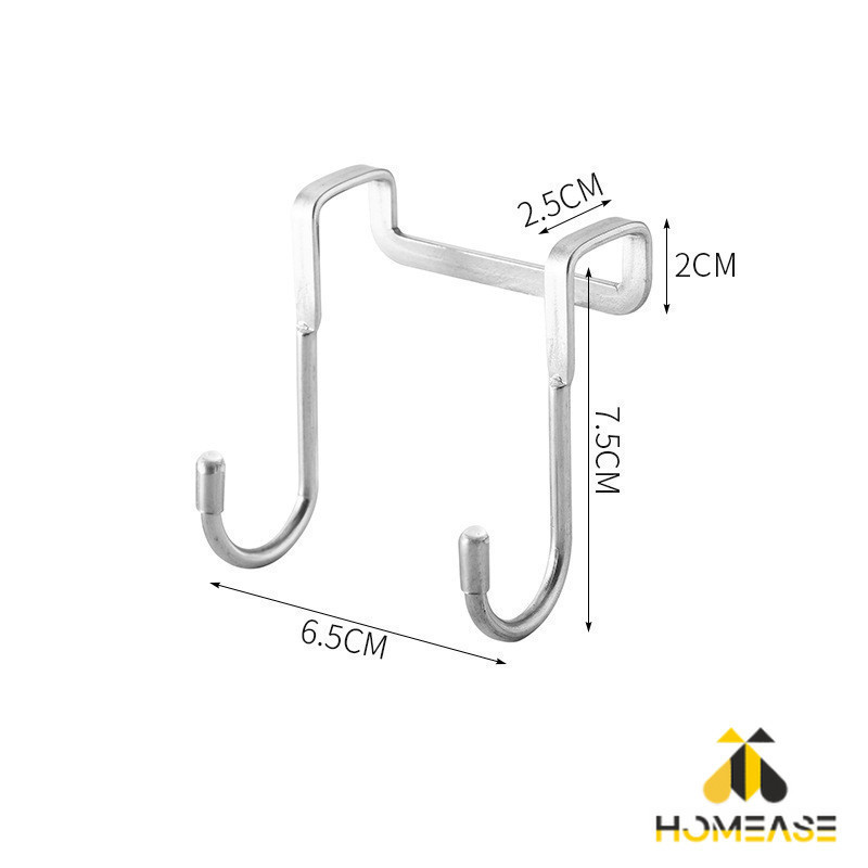 HA ตะขอสแตนเลสแบบคู่ S เหมาะแขวนเพิ่มที่ประตูตู้ผ้า - รูปที่ 6