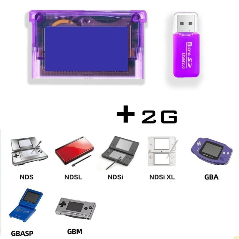 Yili อะแดปเตอร์การ์ดเกมสํารอง 2GB Super-Card SD-Flash สําหรับ GBA-NDSL