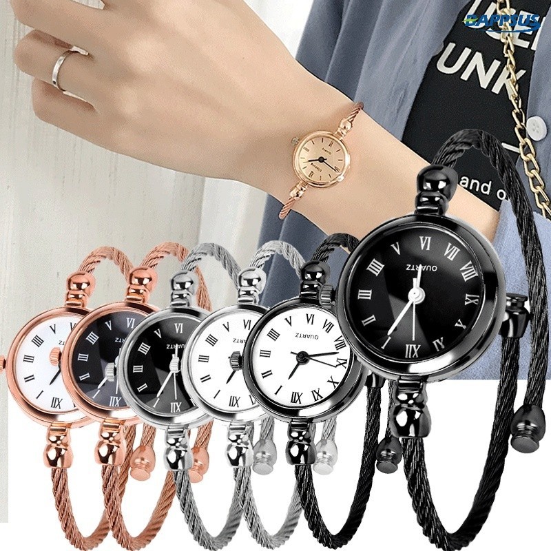 สร ้ อยข ้ อมือผู ้ หญิงที ่ ไม ่ ซ ้ ําใครนาฬิกา- Smooth Dial Silver Slim Strap นาฬิกาข ้ อมือควอตซ ์ - นาฬิกาหญิงศิลปะย ้ อนยุคเกาหลี