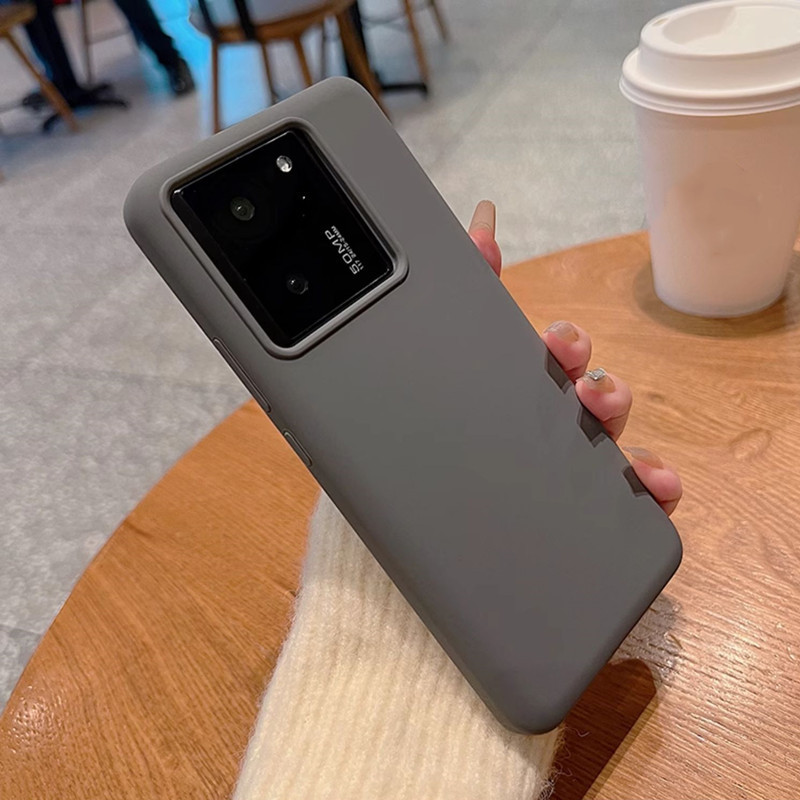 สําหรับ Xiaomi POCO F6 Pro F5 Pro Mi 13T 14 Redmi หมายเหตุ 13 ซิลิโคนเหลวนุ่มกลับกรณีกันกระแทกสีสันเรียบหรูหรา