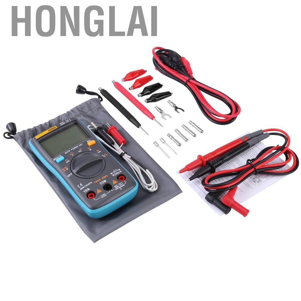 Honglai Multimeter Voltage Tester AN8002 True-RMS Digital AC/DC Ohm Current