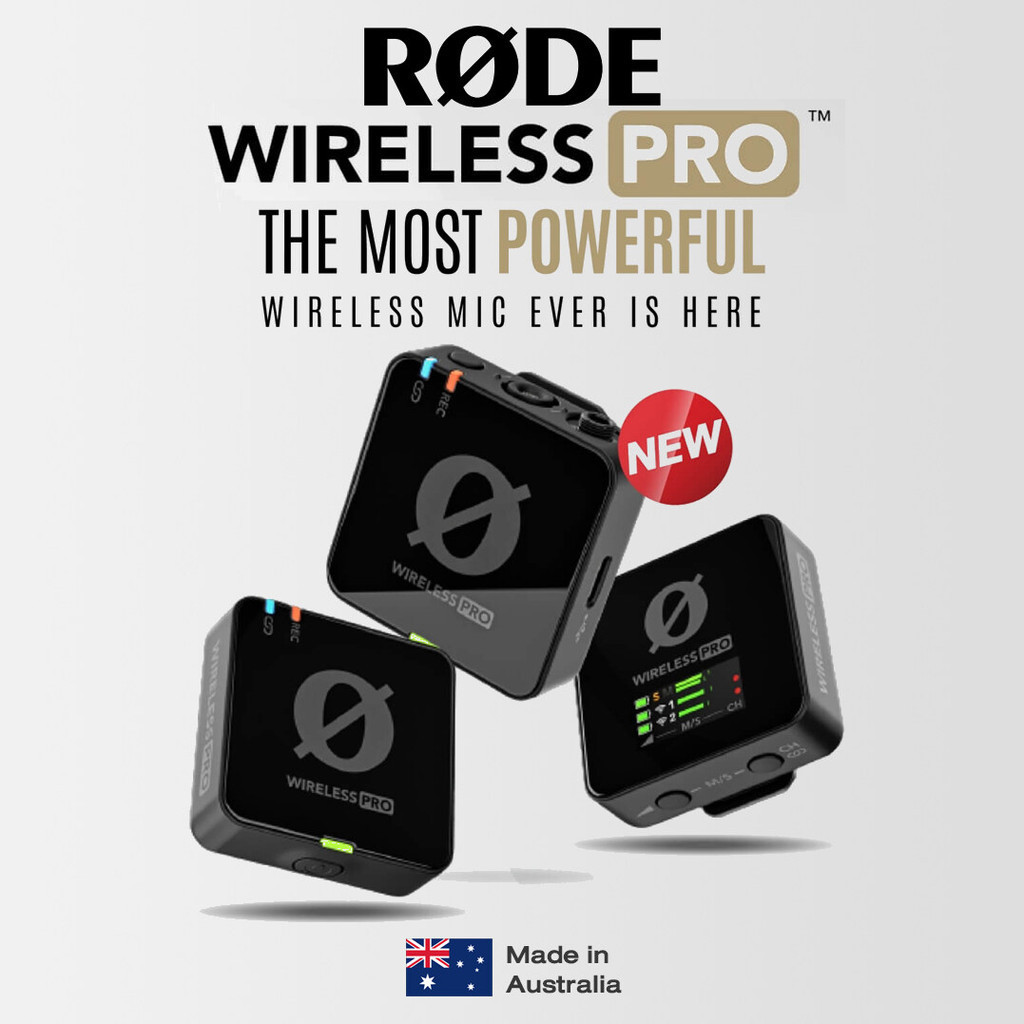 +พร้อมจัดส่ง+ Rode® Wireless Pro ไมค์ไร้สาย ไมค์ไวเลส ตัวรับ x1 & ตัวส่ง x2 พร้อมกล่องชาร์จ + แถมฟรี