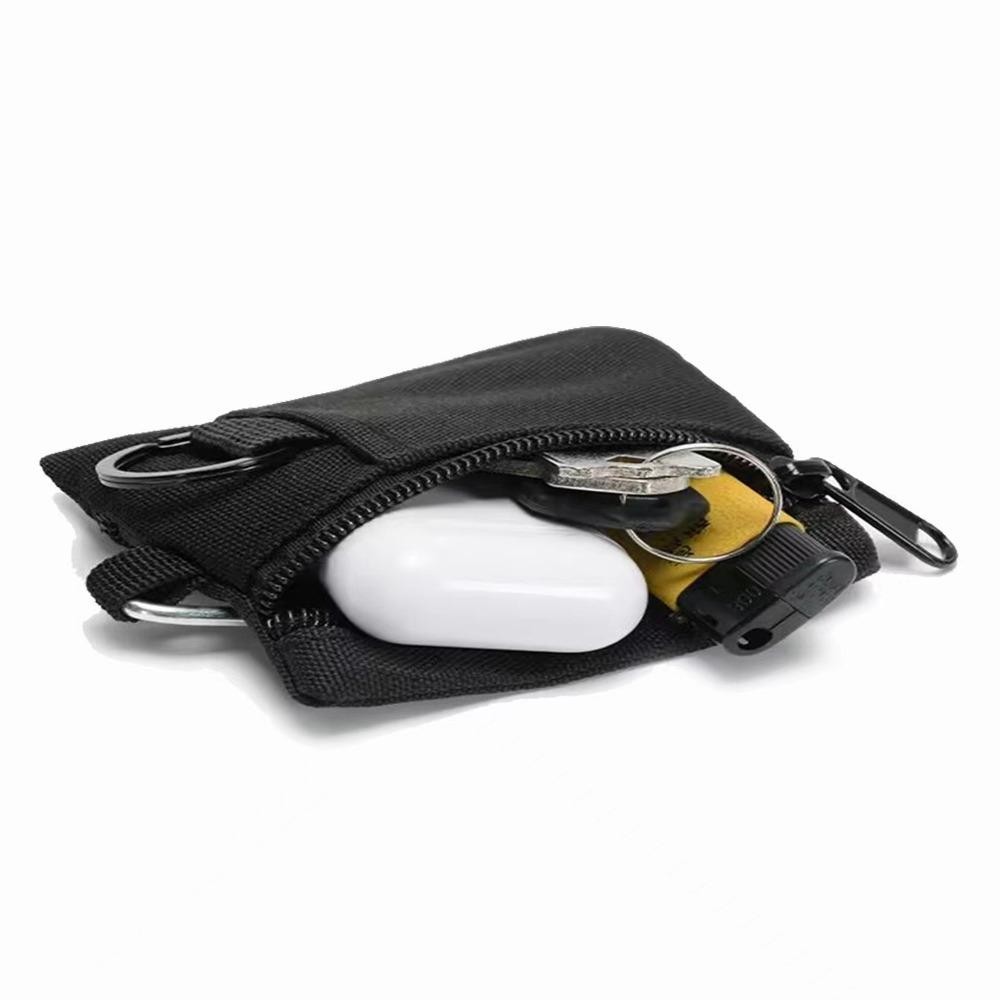 PERNEAKY Edc Molle กระเป๋ากระเป๋าสตางค์, ซิปพวงกุญแจเอว Fanny Pack, หูฟังกลางแจ้ง EDC Gear Bag สําหรับผู้ชาย