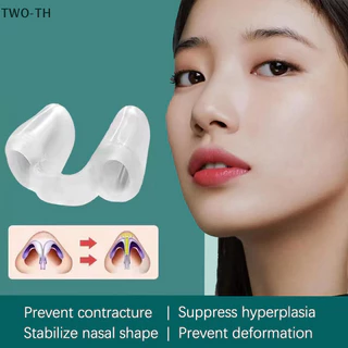 Two-th หลังผ ่ าตัดจมูกสนับสนุนซิลิโคน Shaping Crooked Nose Correction Fixator ซิลิกาเจลคลิปจมูกใหม ่