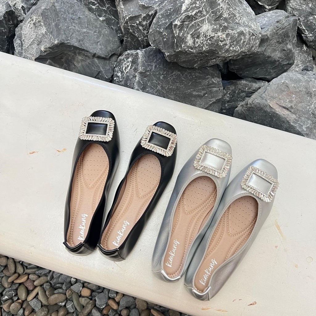 ีองเท้าทำงาน KK661071 คัทชู หนังแกะเทียม ใส่สบายมาก รองเท้าใส่สบาย