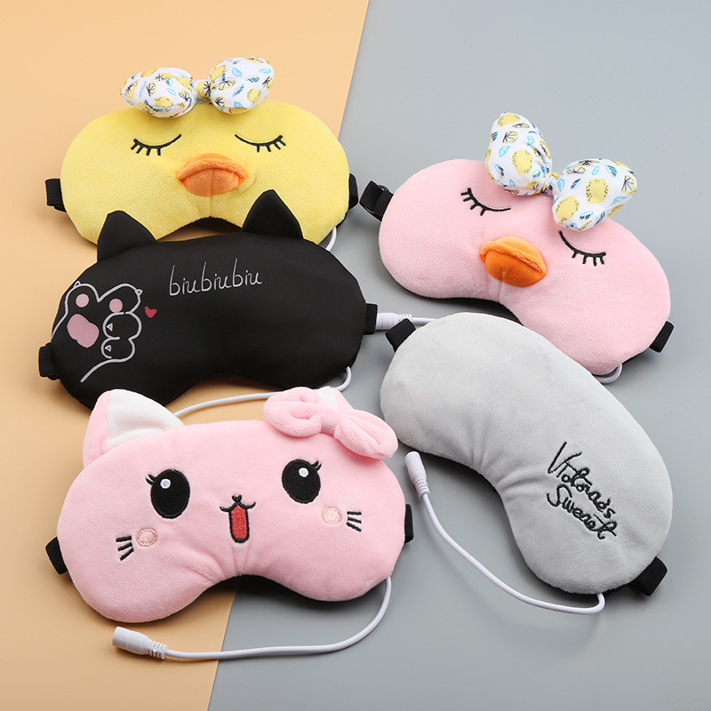 Usb ความร้อน Steam Eyeshade ลาเวนเดอร์ Eye Mask Anti Dark Circle Eye Patch ตานวดความเมื่อยล้าบรรเทา Sleep Steam Warm Eye Mask