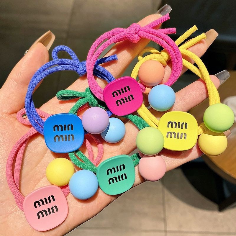 เด ็ กเกาหลีสวมผมผูกผมทนทานสีหางม ้ าริบบิ ้ นสําหรับสาวนักเรียนที ่ มีความยืดหยุ ่ นสูงไม ่ ได ้ อย ่ างง ่ ายดายหัก Scrunchies อุปกรณ ์ เสริมผม