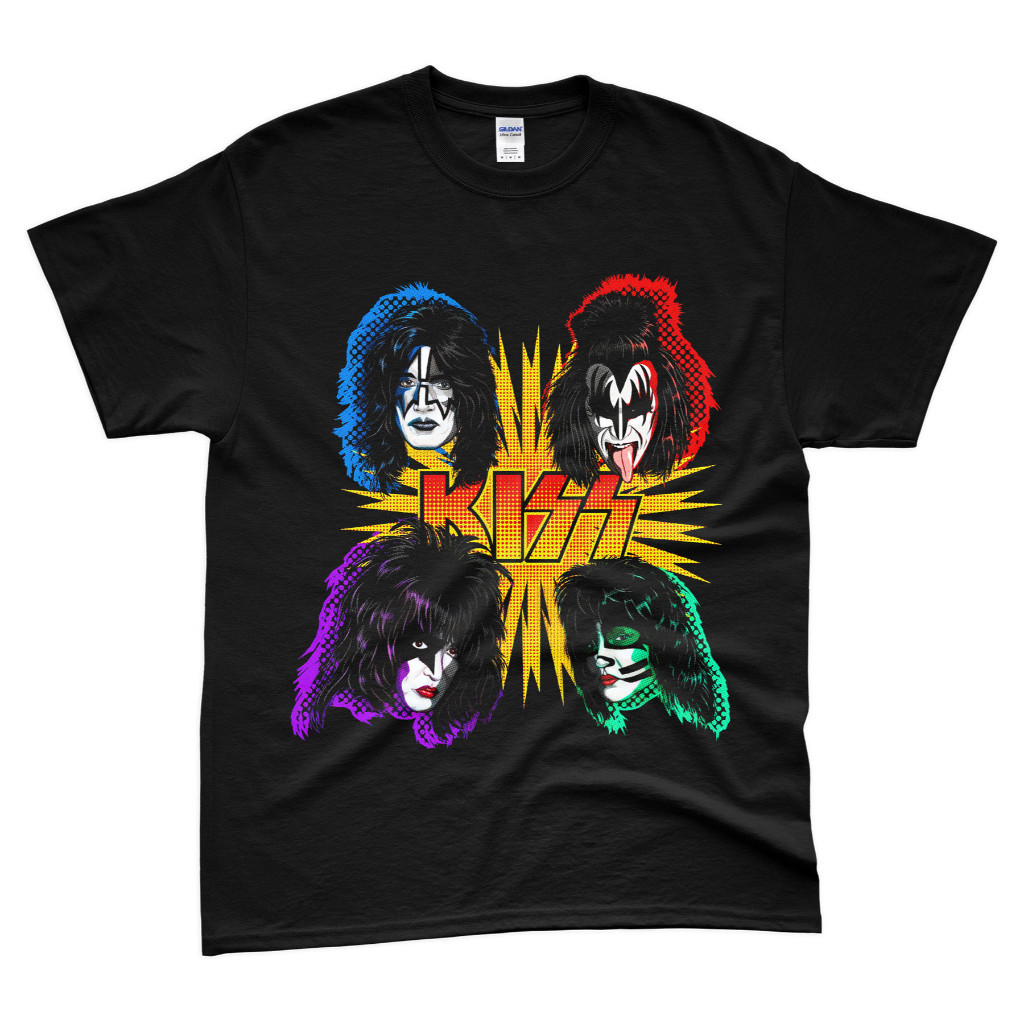 Kiss Face Tshirt / Baju Microfiber Jersi / เสื้อยืดวงวินเทจ / เสื้อยืดวง