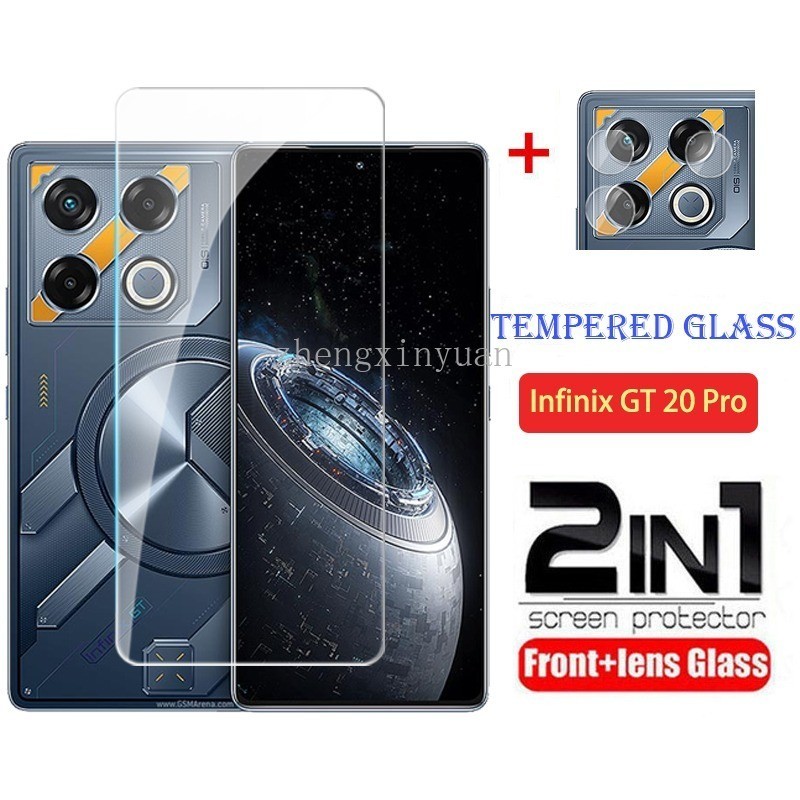 2in1 กระจกนิรภัยสําหรับ Infinix GT 50 Pro GT50Pro GT30Pro 2026 ป้องกันหน้าจอสําหรับ GT50 GT30 GT20 GT20Pro 4G 5G เลนส์กล้องใสป้องกันฟิล์ม