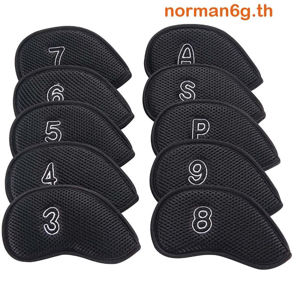 Anorman Golf Club Cover กีฬาที ่ ทนทานพร ้ อมการออกแบบตัวเลขฝาครอบป ้ องกันหัวกอล ์ ฟ Neoprene Protector Case Golf Iron Covers Set
