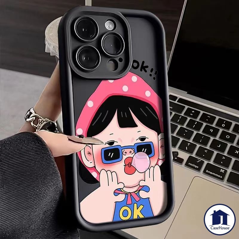การ์ตูนน่ารักสาวนุ่มใช้งานร่วมกับ Realme 11 C67 C53 C51 C55 C12 C55 C11 C15 Note 50 C25Y C35 C20 C3 C21 C31 7i 5 5i 6i