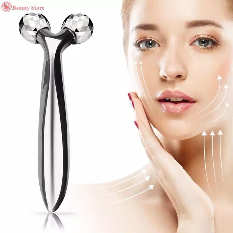 360 องศาหมุนเงินนวดหน ้ าผ ่ อนคลายยกริ ้ วรอยกําจัด Body Roller นวด Stick
