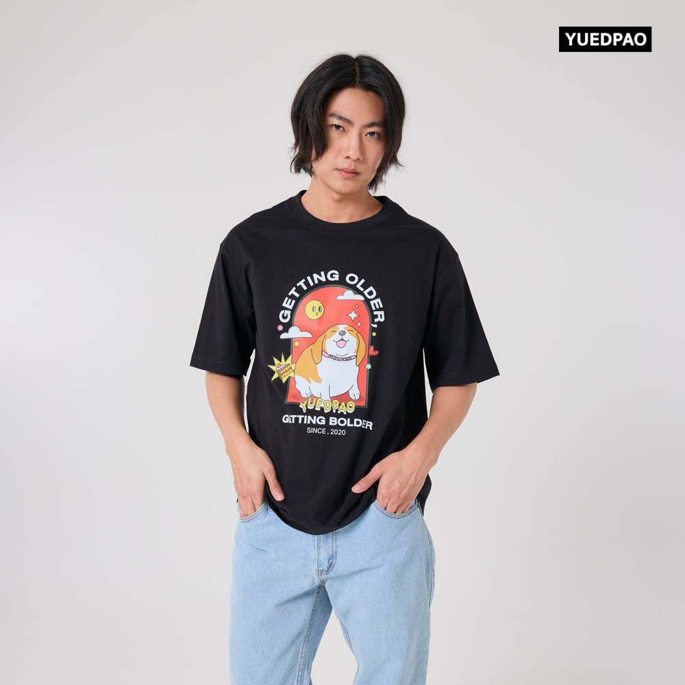 【ใหม่】Yuedpao x Mootoo ยอดขาย No.1 รับประกันไม่ย้วย 2 ปี เสื้อยืดเปล่า เสื้อยืด Oversize Collab Moot