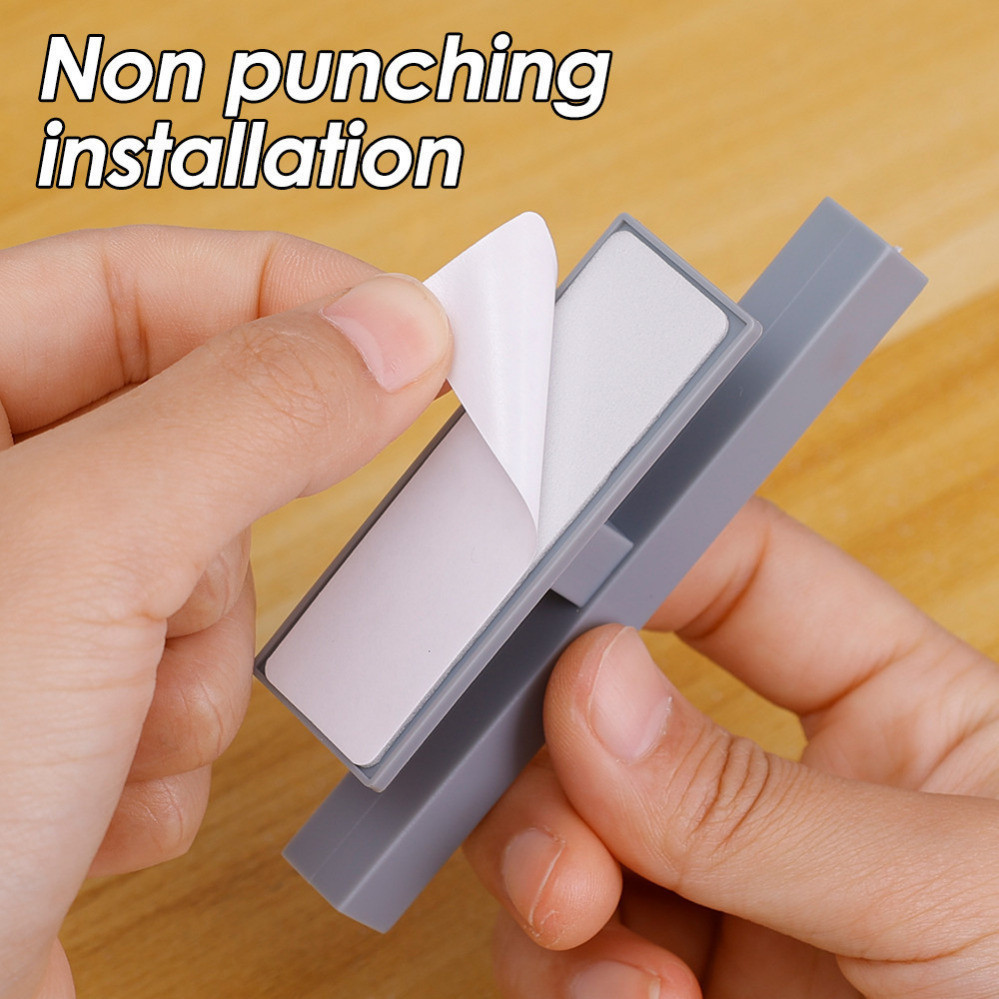 2 ชิ้น Self-Stick Instant Drawer Pull Helper - สําหรับหน้าต่าง ตู้เสื้อผ้า ตู้ - มือจับตู้ดึง - พลาสติก เจาะฟรี Self-Adhesive - มือจับประตูบานเลื่อน