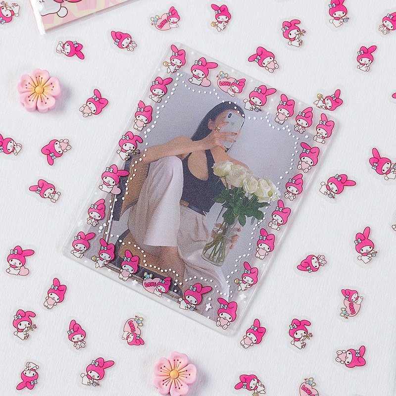 100pcs Sanrio สติกเกอร์โปร่งใสกันน้ําสติกเกอร์สัตว์เลี้ยง DIY คู่มือไดอารี่ตกแต่งสติกเกอร์การ์ตูน Mini สติกเกอร์