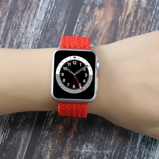 Braided Solo Loop สายถักไนลอนสําหรับ Apple Watch Band 9/8/7/5/SE/6/Ultra 2 ขนาด 49/45/44/41/40/38-42 มม.