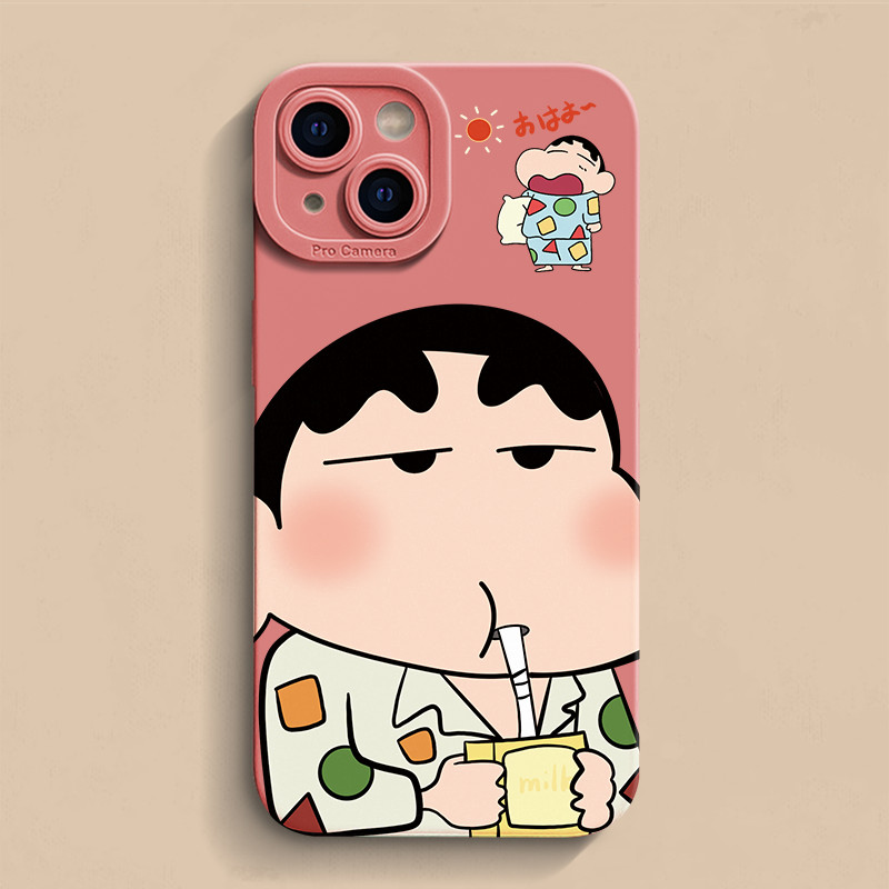น่ารักการ์ตูนเครยอนชินจังสําหรับoppo A79 A2 5G A98 A18 A38 4G A37 Neo 9 F9 Proซิลิโคนนุ่มใหม่Sstyleฝาครอบโทรศัพท์ชุดนอนและเครื่องดื่มเครยอนชินจังAnti-Fallกรณี