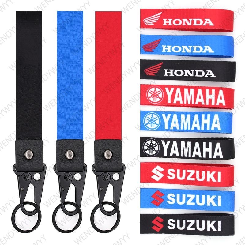 ทนทานรถจักรยานยนต ์ สาย Keyring Motocross Webbing Key CHAIN พวงกุญแจ Badge พวงกุญแจสําหรับ Honda Yamaha Suzuki รถจักรยานยนต ์ ราคา ถูกที่สุด ดีลบีเคเค รูปภาพหลัก