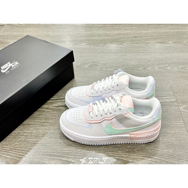 Nike Air Force 1 Shadow Pink Green Heightening Casual Shoes CI0919-117