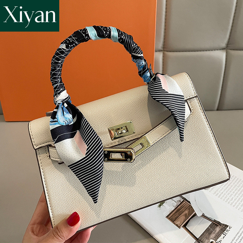 พร้อมสต็อกใหม่แฟชั่นผู้หญิงพิมพ์กระเป๋าจับผ้าพันคอผ้าพันคอคอผ้าพันคอผมผ้าพันคอกระเป๋าสายริบบิ้น - รูปที่ 2