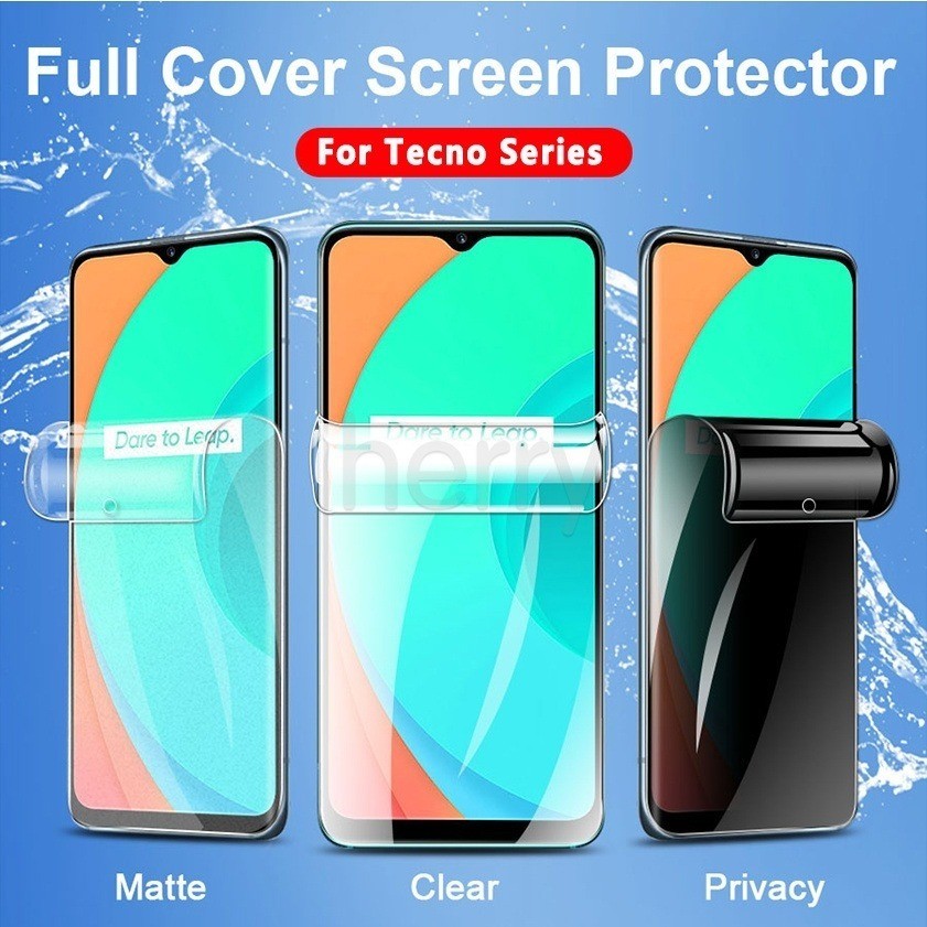 ฟิล์มไฮโดรเจลเนื้อด้านป้องกันหน้าจอสำหรับ Tecno Spark 20 20C 20 Pro 10 10C Go 2023 2024 Pova 5 Pro Camon 20 Pro 5G HD แอนตี้บลูฝ้าความเป็นส่วนตัวป้องกันลายนิ้วมือแอนตี้สปาย