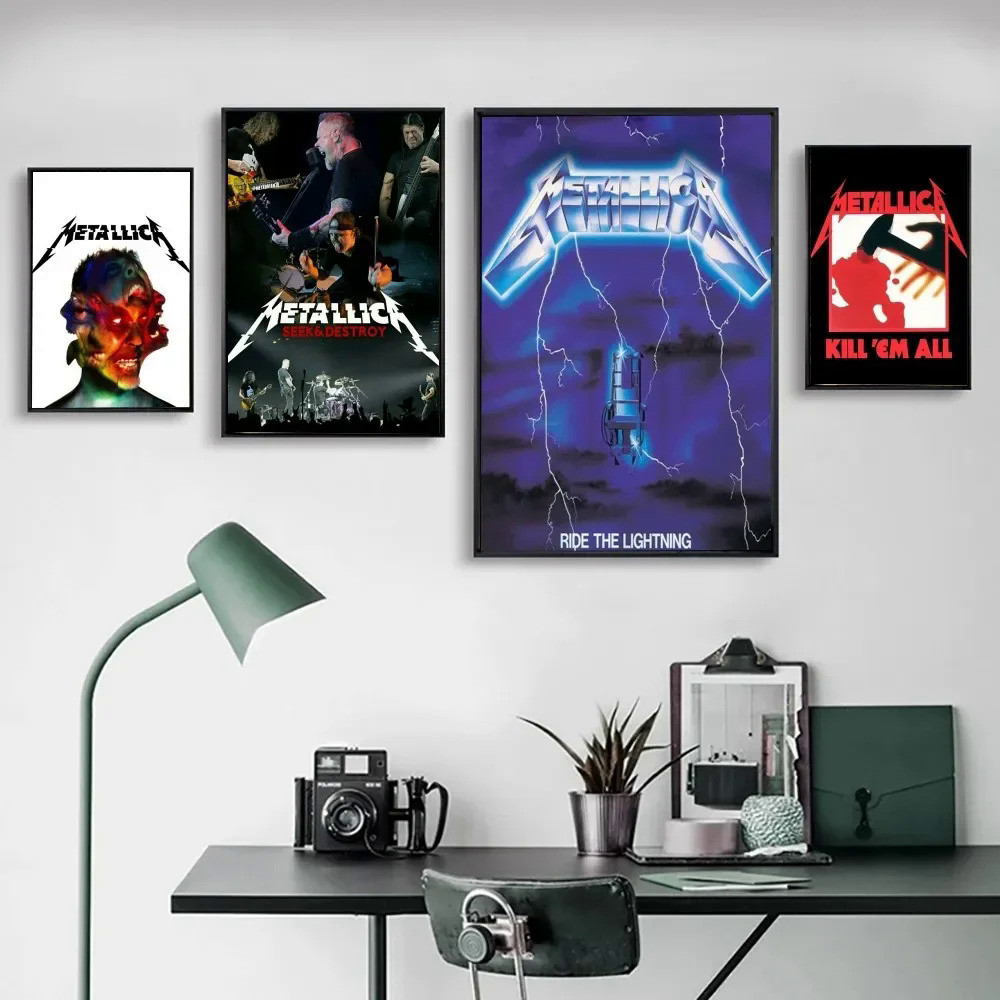 Band T-MetallicaS-D โปสเตอร์โปสเตอร์ห้องนอนห้องนั่งเล่น Art Wall ภาพวาดตกแต่งบ้าน