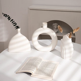 Ins Nordic สไตล ์ แจกัน Creative Minimalist แจกันดอกไม ้ เรือตารางเครื ่ องประดับตกแต ่ งบ ้ าน