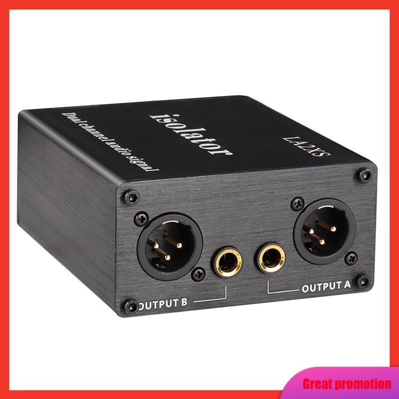 1 ชิ ้ น LA2XS Audio Isolator ลดเสียงรบกวนกรองกําจัดเสียงรบกวนปัจจุบัน 6.5 XLR Mixer Audio Isolators