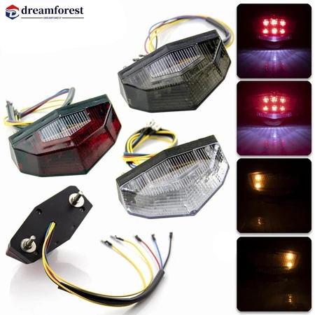Dreamforest 1 PC Universal 11 LED รถจักรยานยนต์ Blinker สัญญาณไฟท้ายไฟเลี้ยวหยุดไฟเบรคมอเตอร์ไซด์ Moto อุปกรณ์เสริม F7P6
