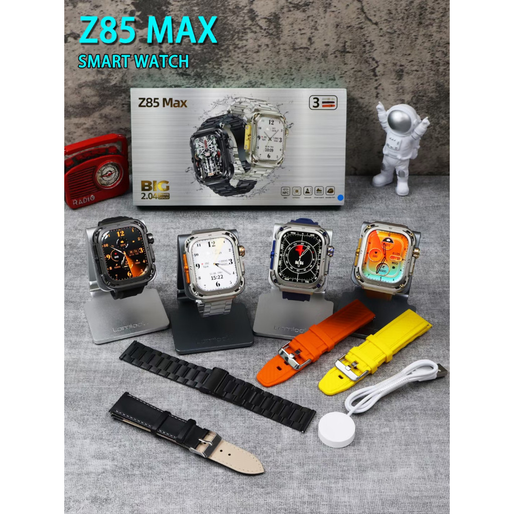 2024 ใหม ่ Z85 MAX สมาร ์ ทนาฬิกา 3 ใน 1 ผู ้ ชายผู ้ หญิง Heart Rate ความดันโลหิตการตรวจสอบบลูทูธสําหรับ Android IOS