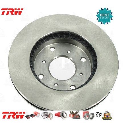 TRW จานดิสเบรคหน้า จานเบรคหน้า 1 คู่ / 2 ใบ HONDA ACCORD gen 6 งูเห่า ปี 1998-2002  DF 7007 ขนาด 260 mm ใบหนา 23 mm