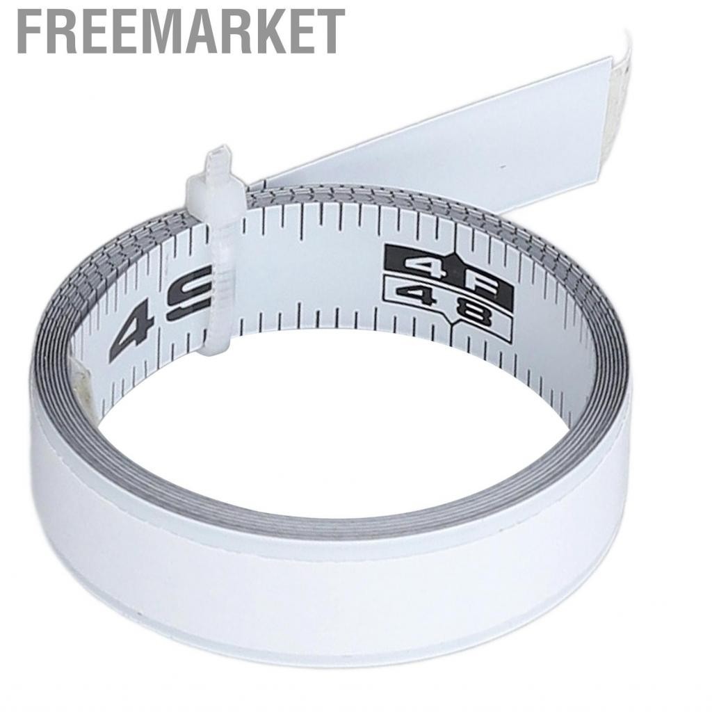 Freemarket Measuring Tape  Dustproof Clear Scale Electroplated Cuttable Carbon Steel Hard Wearing Adhesive 4ft 48in for Work Bench