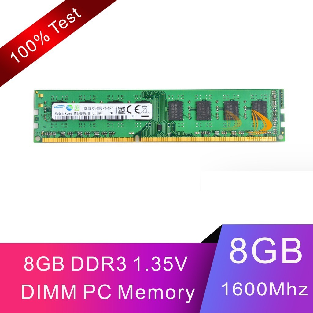 Samsung 8GB PC3L 12800U 2RX8 DDR3 1600MHz Desktop Memory RAM DIMM