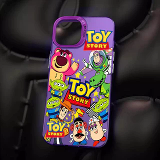 ส่วนบุคคล Toy Story Series เคสโทรศัพท์สําหรับ IPhone 11 12 13 14 15 Pro MAX X XR XS MAX 7/8 Plus Se2020 กรอบกระจกอิสระเกราะป้องกัน