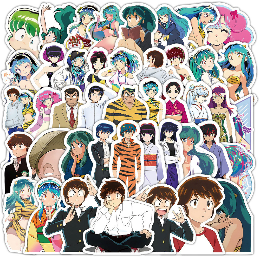 50 ชิ ้ น Urusei Yatsura คลาสสิกอะนิเมะสติกเกอร ์ PVC กันน ้ ํา