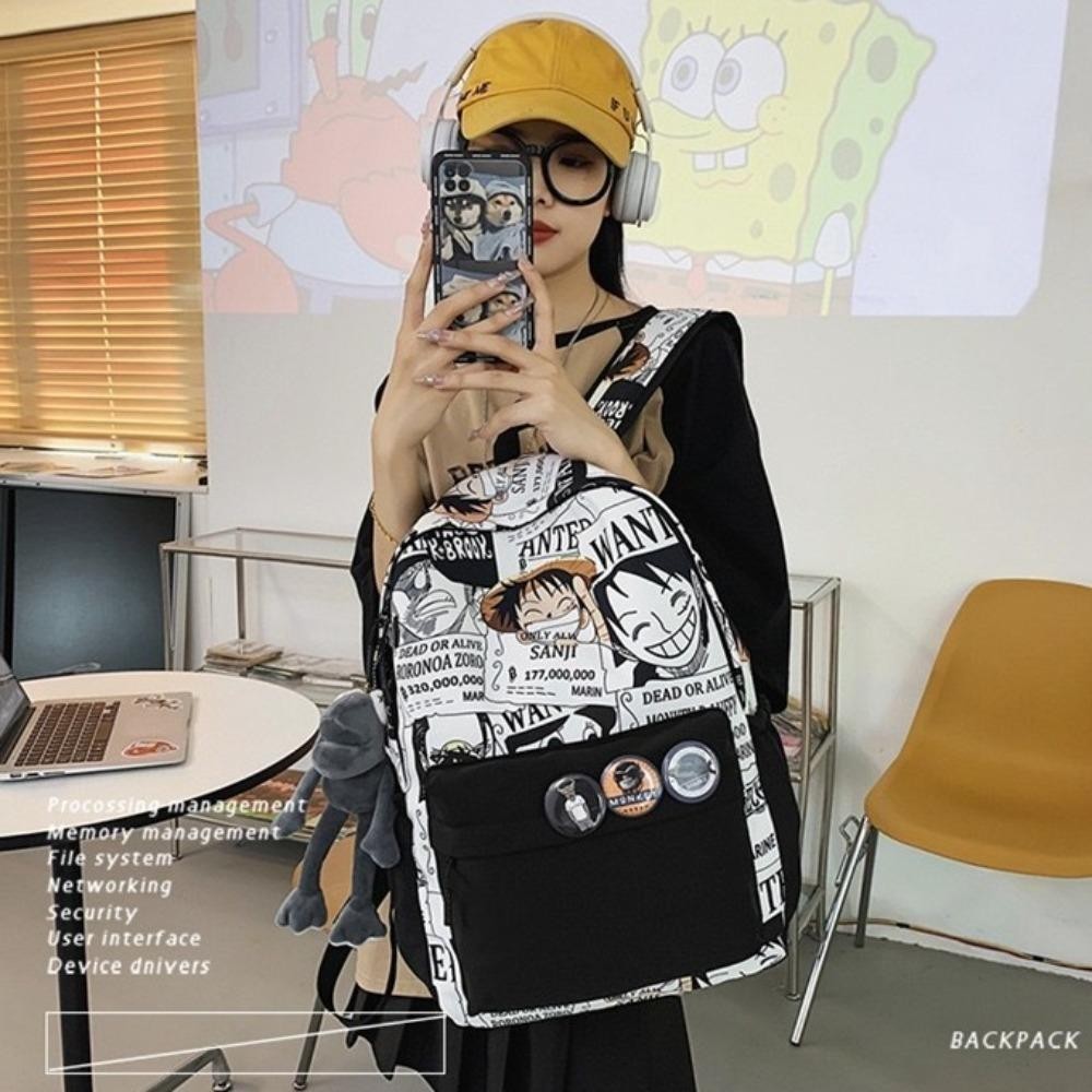 เกช1 กระเป๋าเป้สะพายหลังอนิเมะ,กระเป๋าเป้สะพายหลังนักเรียนกันน้ําความจุขนาดใหญ่,แฟชั่นไนลอนอะนิเมะพิมพ์กระเป๋านักเรียนผู้ให