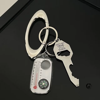 ใหม ่ oakleeey Carabiner พวงกุญแจโลหะจี ้ High-End Original มัลติฟังก ์ ชั ่ เอวอุปกรณ ์ เสริมเข ็ มทิศ