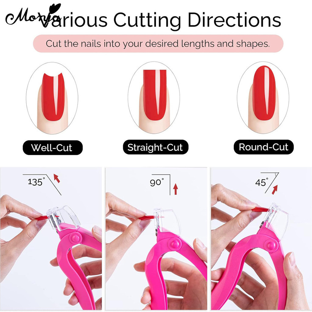 Monja กรรไกรตัดเล็บอเนกประสงค์ กรรไกรตัดเล็บปลอม รูปปรับปลอมเล็บ ความยาวที่วัดได้ - รูปที่ 2