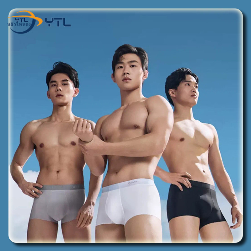 YTL ขายดี กางเกงบ็อกเซอร์ผ้าฝ้ายผู้ชายคลาสสิกสไตล์ใหม่ชุดกางเกงบ็อกเซอร์กีฬาที่สะดวกสบายและระบายอากาศได้