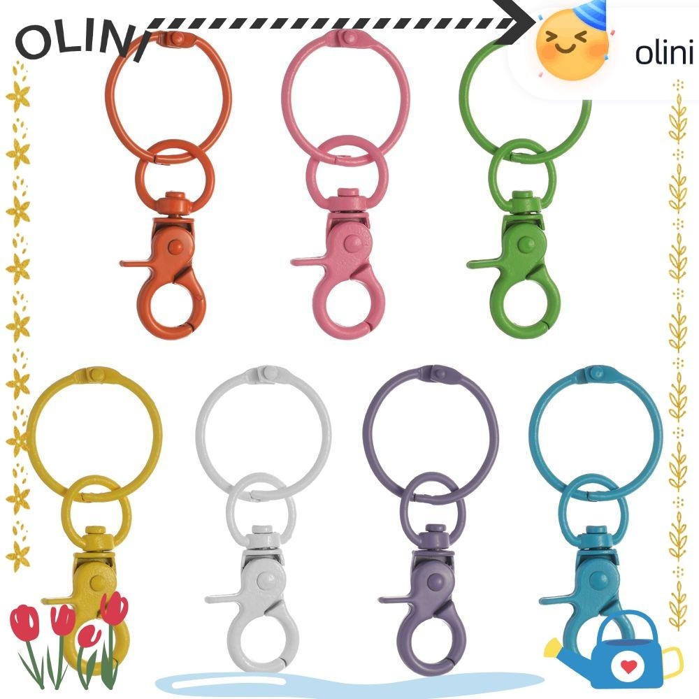 Olini กระเป ๋ าสายรัดหัวเข ็ มขัดเครื ่ องประดับทํา DIY KeyChain แยกแหวนคอ Carabiner Snap