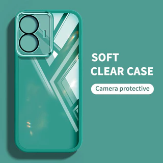Ybd สีโปร่งใสเคสโทรศัพท์สําหรับ Infinix Hot 30 5G X6832 กล้องเต็มรูปแบบพร้อมเลนส์ป้องกันซิลิโคน Soft Shell