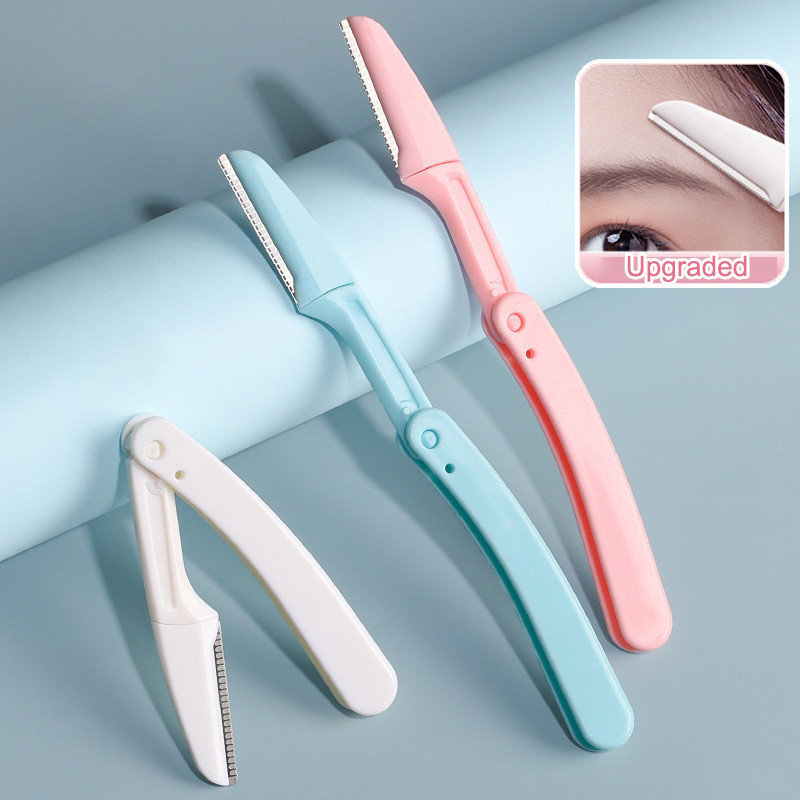 ปลอดภัยพับคิ ้ วTrimmer Face Shaver Blade Anti-Scratch Eyebrowมีดเครื ่ องมือแต ่ งหน ้ า