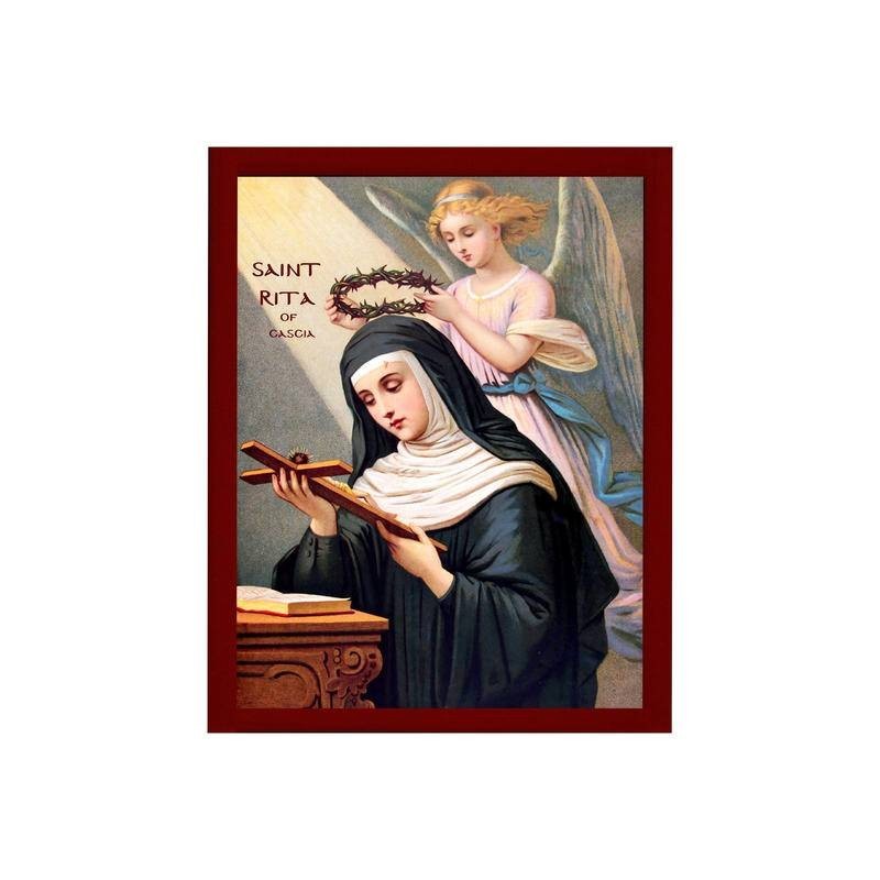 Saint Rita of Cascia ไอคอนโปสเตอร ์ ผ ้ าใบพิมพ ์ คริสต ์ โปสเตอร ์ สําหรับ Wall Art Decor