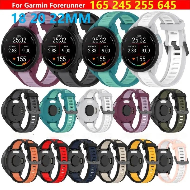 18 20 22 มม.สําหรับผู้เบิกทาง Garmin 165 265 255 Vivoactive 3 4 5 Venu 2 SQ 3 3S สร้อยข้อมือนาฬิกาสอ