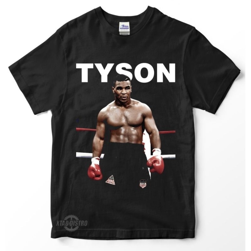 Kaos mike tyson เหล็ก mike เสื้อยืดพรีเมี่ยม vintage mike tyson Cotton